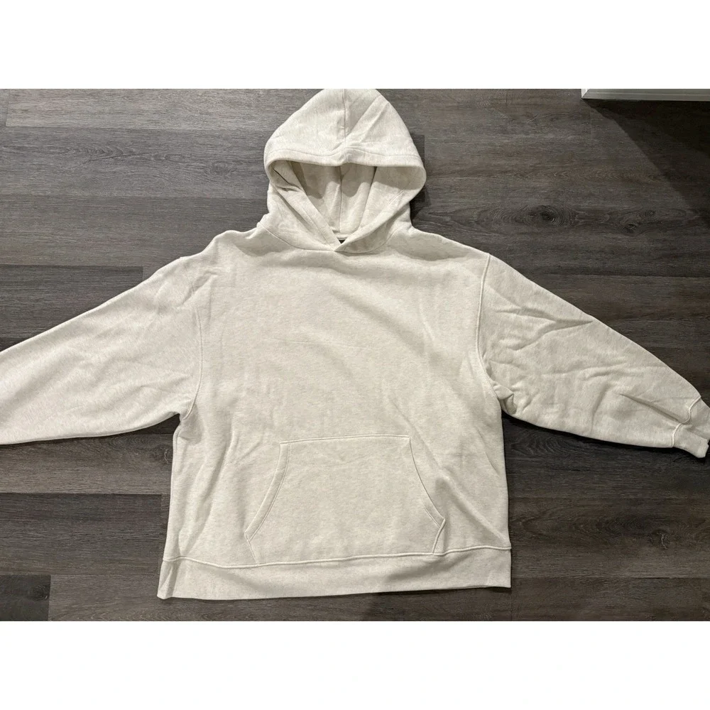 Women's Oversized Hooded Pullover Sweatshirt - Wild Fable Heather Gray XXL - Picture 8 of 12